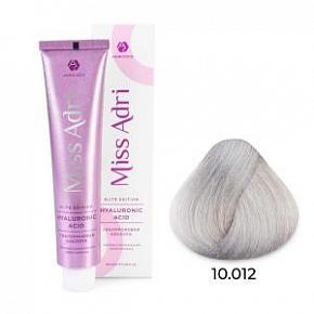 10.012 Крем-краска для волос Miss Adri ELITE EDITION Платиновый блонд прозрачный пепельный перламутр